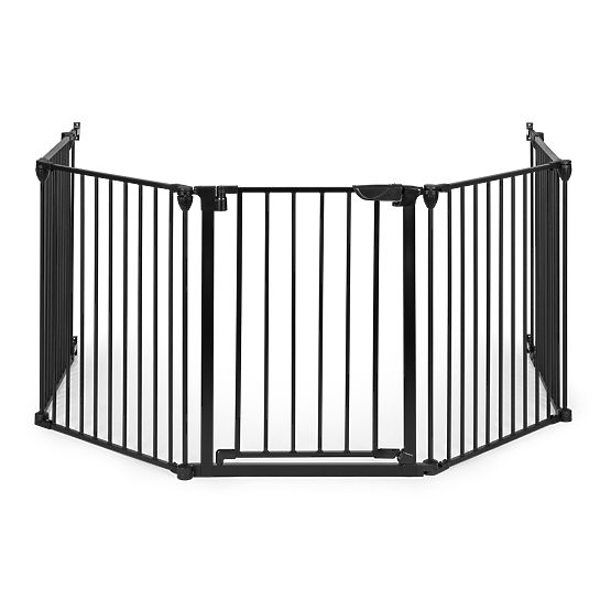 Gate, Playpen, Protective Barrier for Children and Animals, 5 Panels, 60 cm, Metal, Black, ECOTOYS