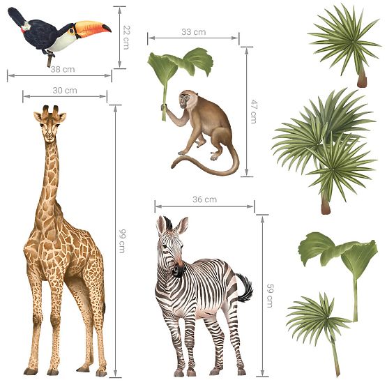Giraffe wall stickers