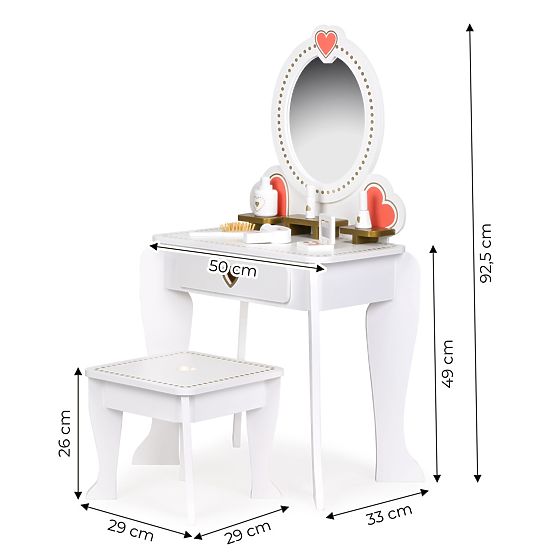 Girls dressing table with accessories