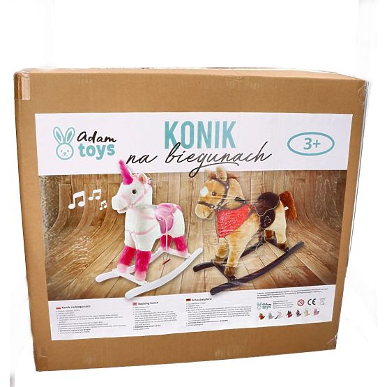 Golden Rocking Unicorn with Wheels