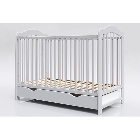 Children's Crib Alek with Removable Slats - Grey