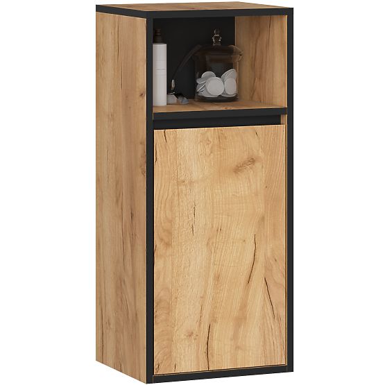 HANGING BATHROOM CABINET VAMI W35 1D 1W OAK CRAFT / BLACK