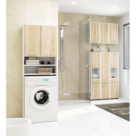 HANGING CABINET WIDTH 60 cm FIN 2D WHITE / SONOMA