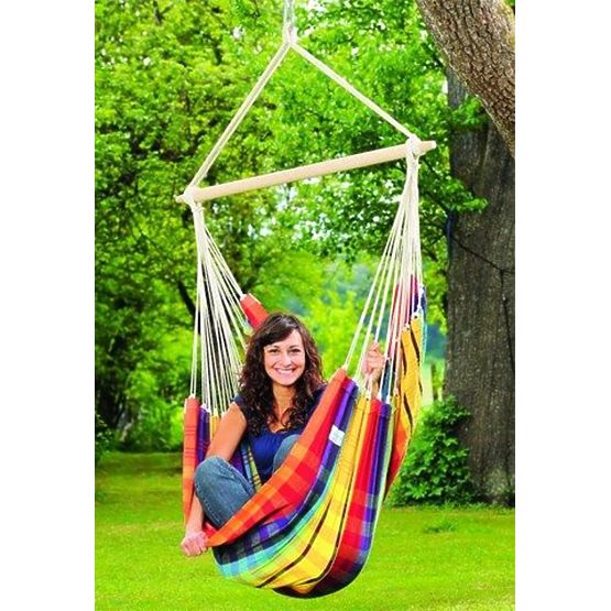 Hanging rocking chair Brasil Rainbow