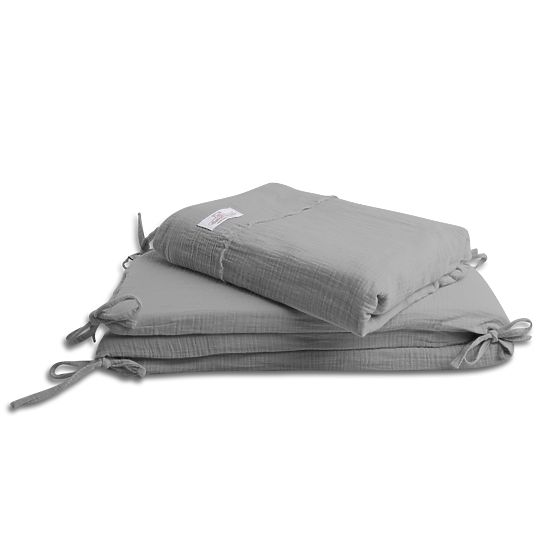 Heavens 3 Piece Muslin Bedding Set - Grey