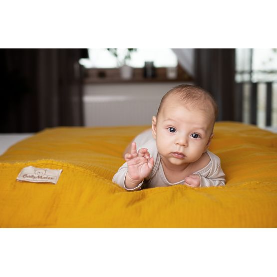Heavens Muslin 3 Piece Bedding Set - Mustard
