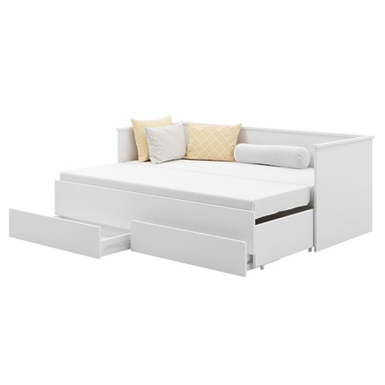 HELIOS Extendable Bed with Two Drawers Without Mattress 200x80/200x160