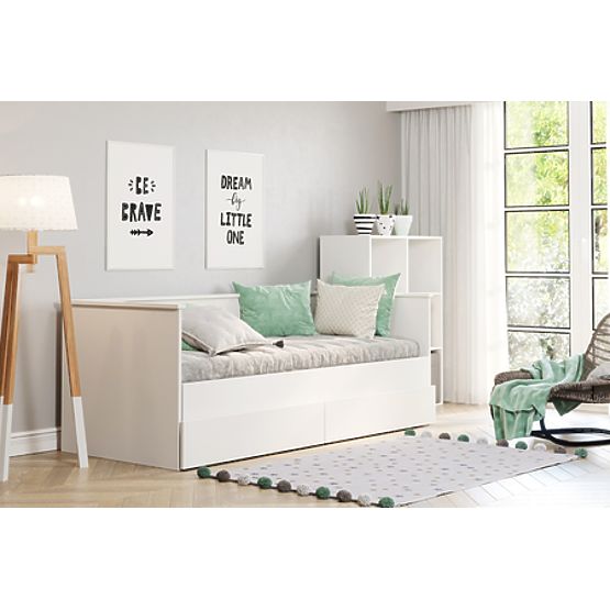 HELIOS Extendable Bed with Two Drawers Without Mattress 200x80/200x160