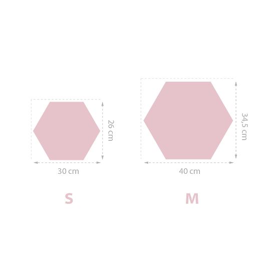 Hexagon upholstered panel - powder pink