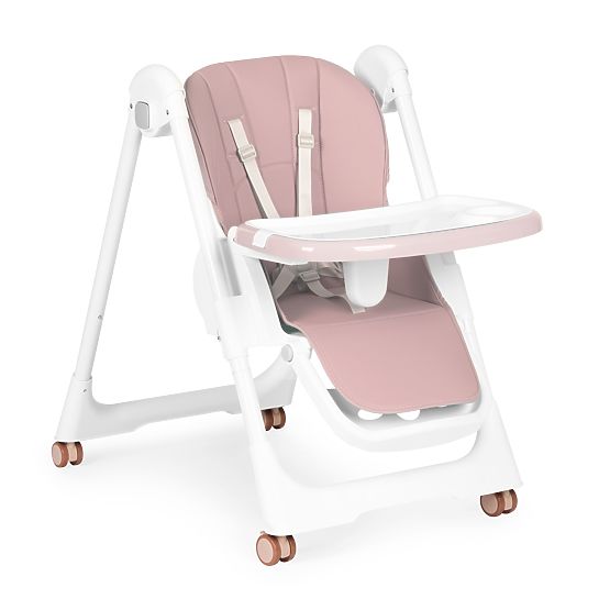 High Chair, Adjustable Height, Eco Leather, Straps, Double Tray ECOTOYS