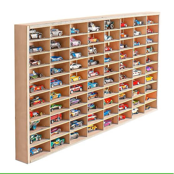 Hot Wheels Car Shelf - Natural, 80 Slots