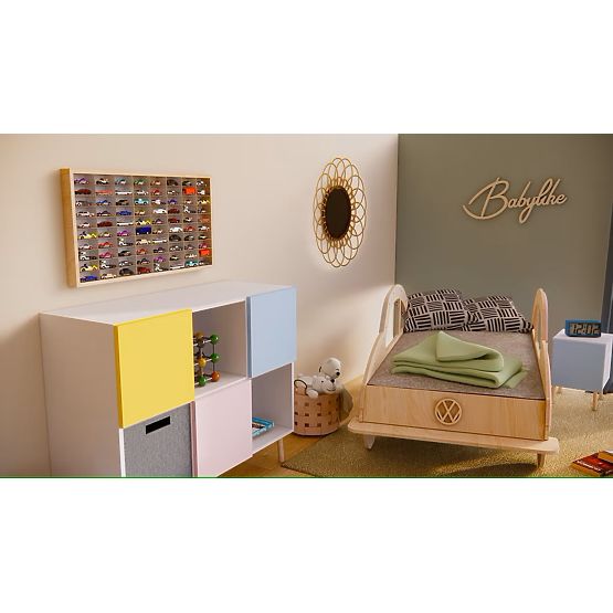 Hot Wheels Car Shelf - Natural, 80 Slots