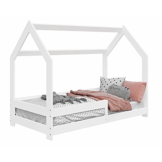 Laura House Bed with Guardrail 160 x 80 cm - White