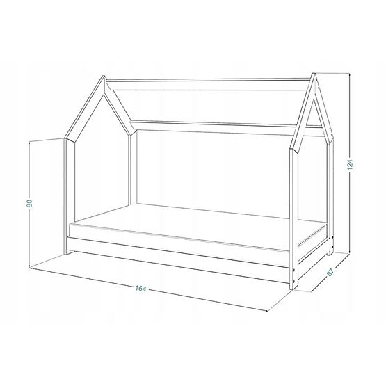 House Bed Stela 160 x 80 cm - White