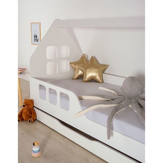 Woody House Bed 160 x 80 cm - White