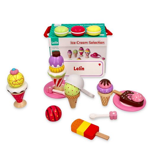 Ice cream - ice cream set 25 art - toy wood
