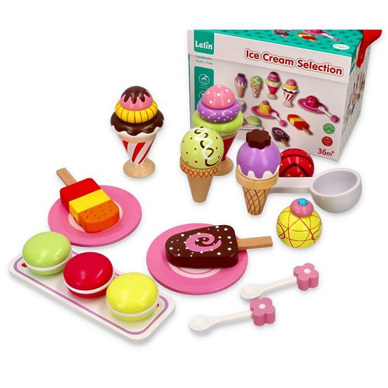 Ice cream - ice cream set 25 art - toy wood