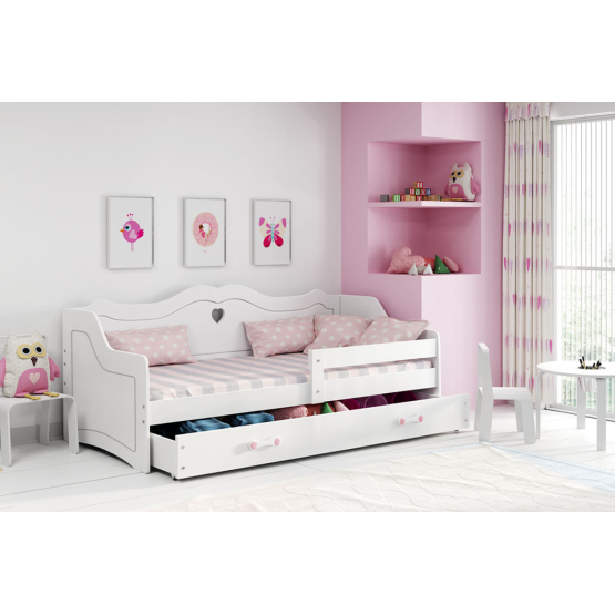 Children bed Julia with back - white
