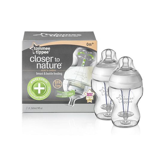 Infant bottle C2N ANTI-Colic, 260ml, 2 pc