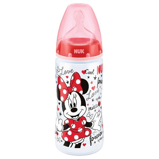 Infant bottle NUK Disney Mickey 300 ml Minnie Red