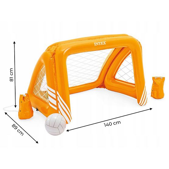 Inflatable goal with a ball for the pool