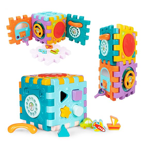 Interactive Educational Cube with Sorting and Sounds 6-in-1