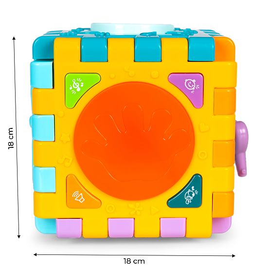 Interactive Educational Cube with Sorting and Sounds 6-in-1