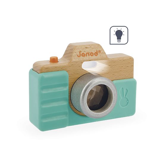 Janod Children's wooden camera with sound and light