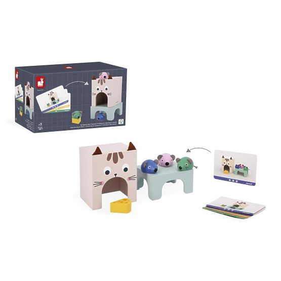 Janod Educational orientation game for children Cat and mouse Didaktik