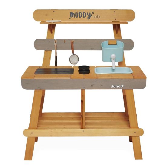 Janod Outdoor children's wooden kitchen Muddy Lab