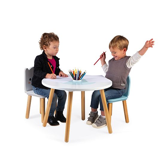 Janod Wooden Table and 2 Chairs - Bear and Penguin