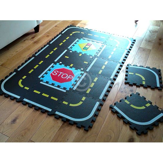 Jigsaw Puzzle Children's Play Mat - Racing Track