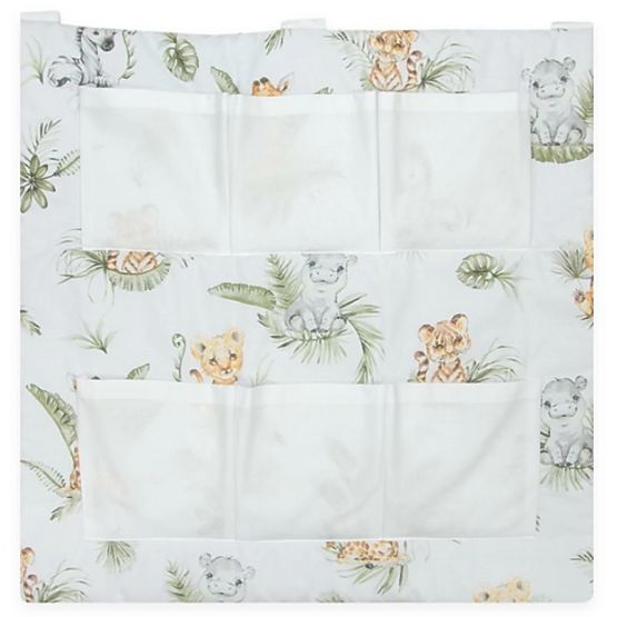 Jungle cot pocket - white