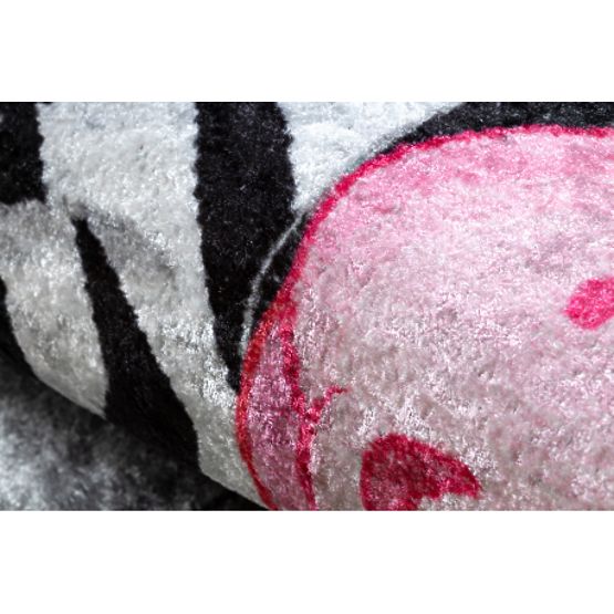 JUNIOR 51595.801 Round Washable Rug Animals, Africa for Kids Non-Slip - Grey