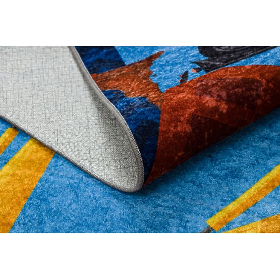 JUNIOR 51827.803 Washing Mat Truck, Excavator for Kids Non-Slip - Blue