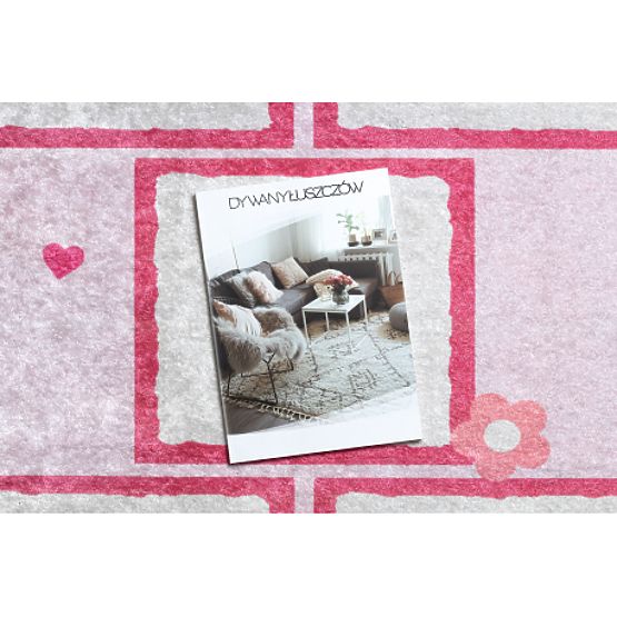 JUNIOR 51828.802 Washing Mat Hopscotch, Ballerina for Kids Anti-slip - Pink