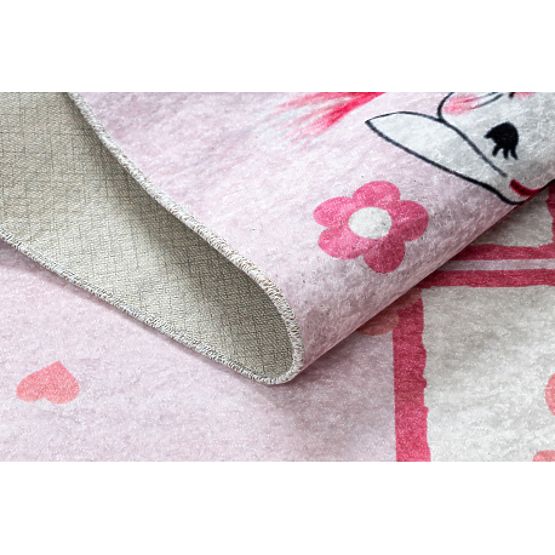 JUNIOR 51828.802 Washing Mat Hopscotch, Ballerina for Kids Anti-slip - Pink