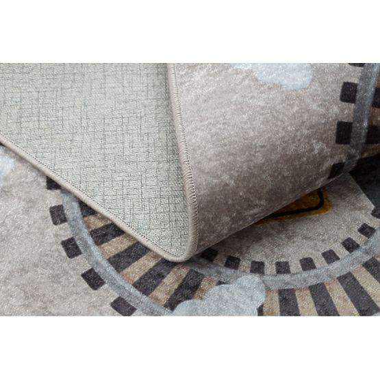 JUNIOR 51986.803 Washing Mat Tracks, Locomotive for Children Anti-Slip - Grey