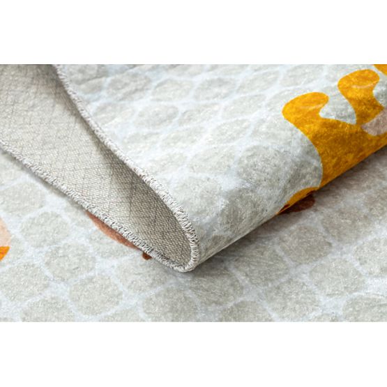 JUNIOR 52104.801 Washing Mat Safari, Animals for Kids Non-slip - Grey