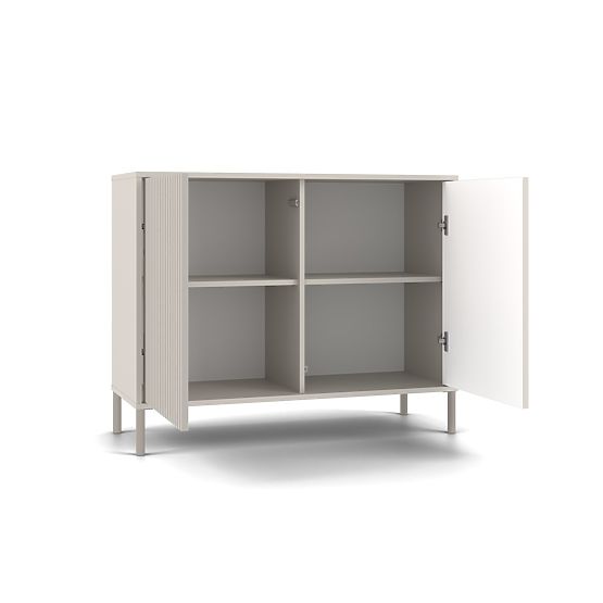 KAMARO 2D SLIM Dresser with Cashmere Slatted Front Panel