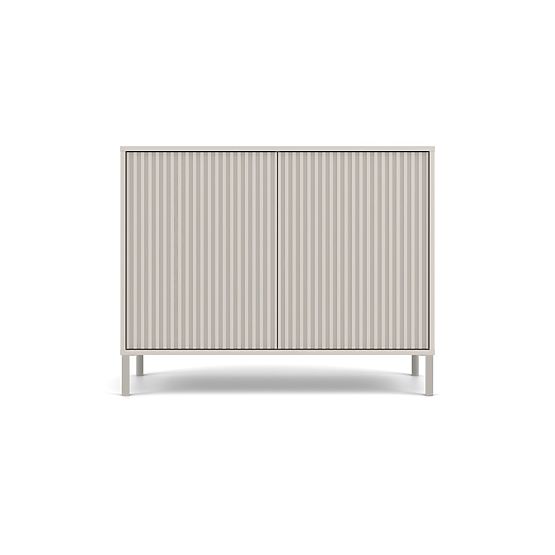 KAMARO 2D SLIM Dresser with Cashmere Slatted Front Panel