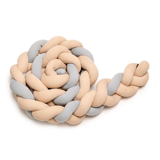 Knitted Bumper - Beige and Gray
