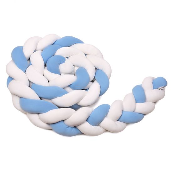 Knitted Bumper - White Blue