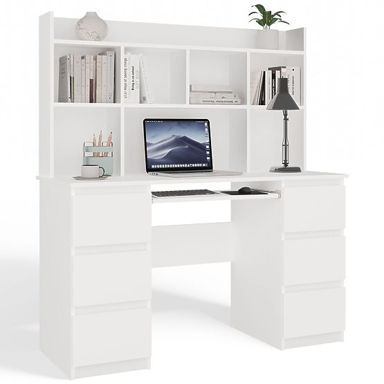 KUBA Desk + Top Unit Set WHITE