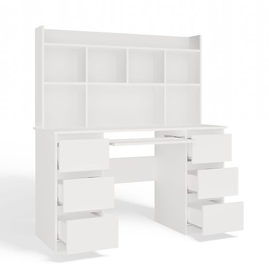 KUBA Desk + Top Unit Set WHITE