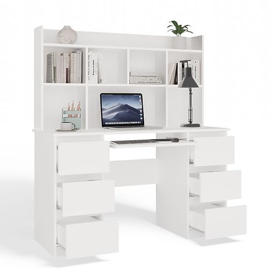 KUBA Desk + Top Unit Set WHITE