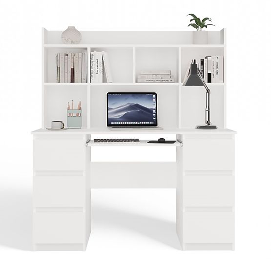 KUBA Desk + Top Unit Set WHITE