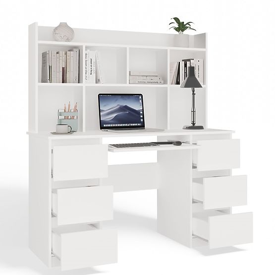 KUBA Desk + Top Unit Set WHITE