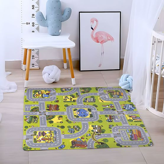 Large EVA Foam Mat for Children City 90.5x90.5 cm 21 pcs ECOTOYS