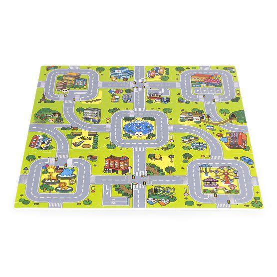 Large EVA Foam Mat for Children City 90.5x90.5 cm 21 pcs ECOTOYS